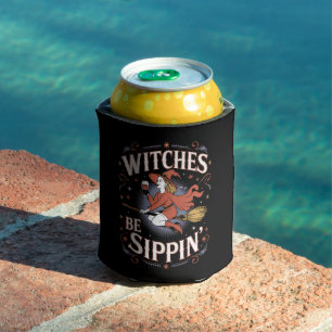 Enfriador De Latas Brujas Están Bebiendo Halloween Vacaciones Espeluz
