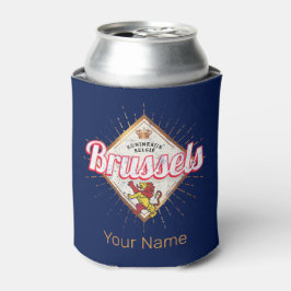 Enfriador De Latas Bruselas Capital Europa Bélgica Retro León Vintage