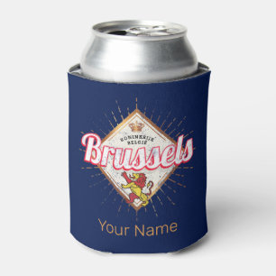 Enfriador De Latas Bruselas Capital Europa Bélgica Retro León Vintage