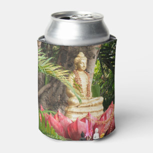 Enfriador De Latas budismo, buddha, estatua, religión, oro, asia,