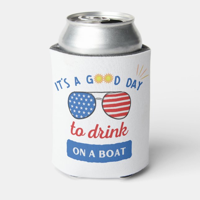 Enfriador De Latas Buen día para beber en un Refrigerador de bebidas  (Reverso de la lata)