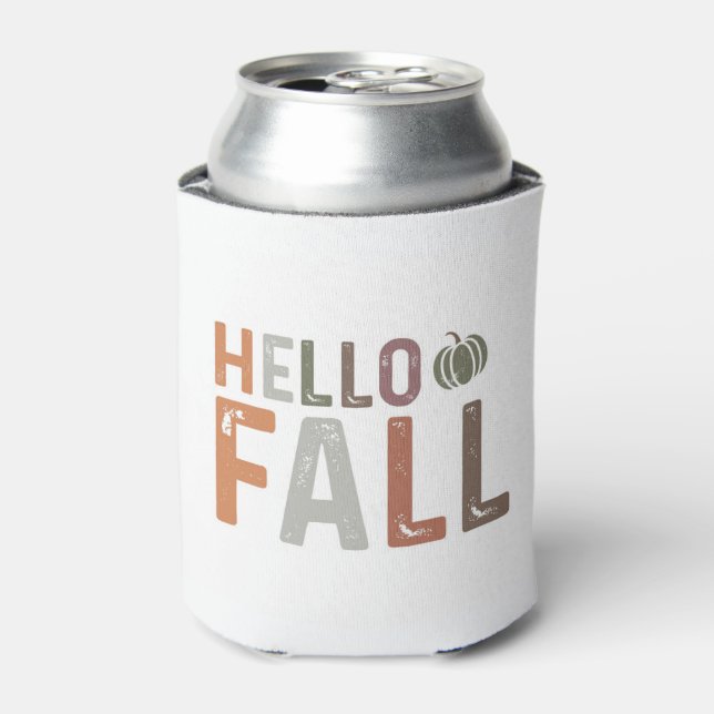 Enfriador De Latas Bueno, hola otoño (Lata Anverso)