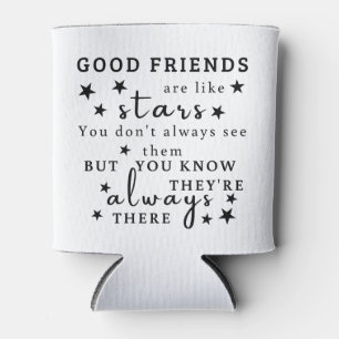 Enfriador De Latas Buenos amigos son como estrellas: Arte de citas de