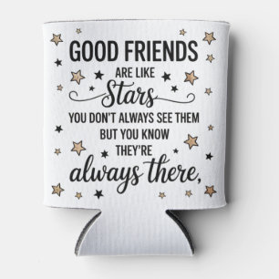 Enfriador De Latas Buenos amigos son como estrellas Frase Inspiradora