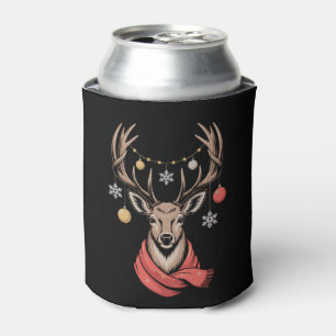 Enfriador De Latas Bufanda de Cuerno de Ciervo de Navidad Luces de Na