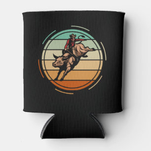Enfriador De Latas Bull Riding Rodeo Rider Vino Occidental