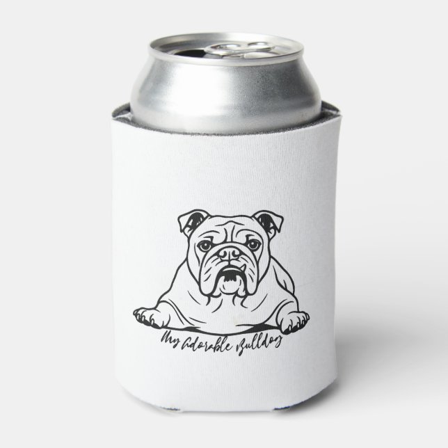 Enfriador De Latas Bulldog Adorable (Lata Anverso)
