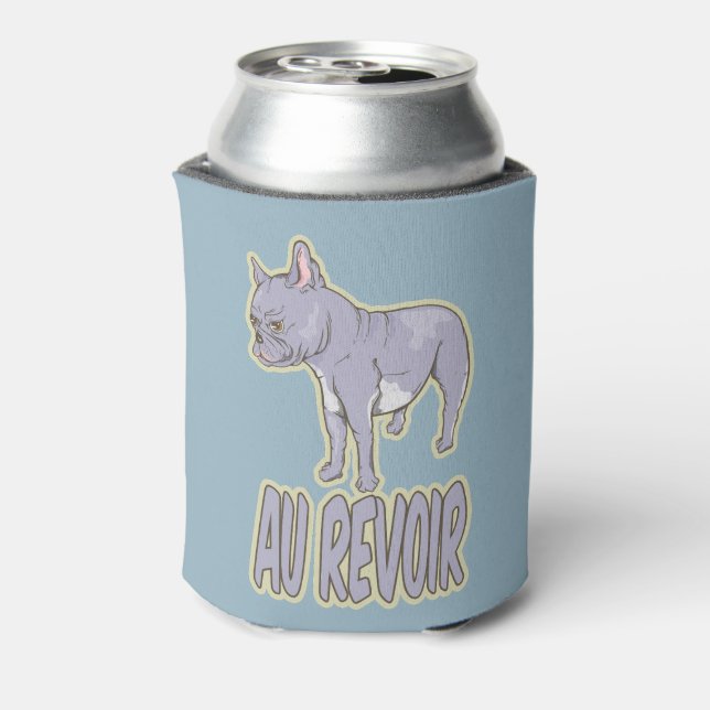 Enfriador De Latas Bulldog francés Au Revoir (Reverso de la lata)