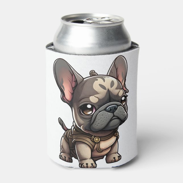 Enfriador De Latas Bulldog francés Chibi (Lata Anverso)