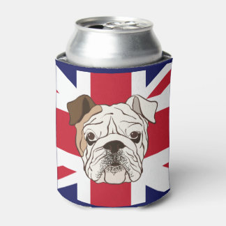 Enfriador De Latas Bulldog inglés y Union Jack Can