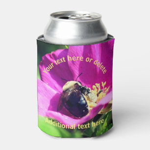 Enfriador De Latas Bumble Abeja sobre la naturaleza de las flores per