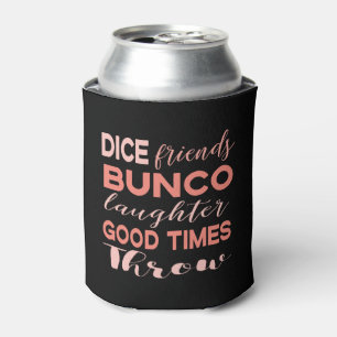 Enfriador De Latas Bunco Player Pink Black Dice Friends
