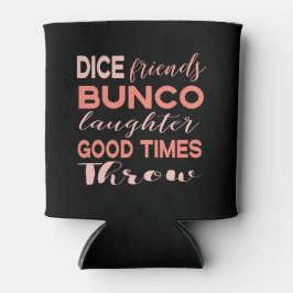 Enfriador De Latas Bunco Player Pink Black Dice Friends