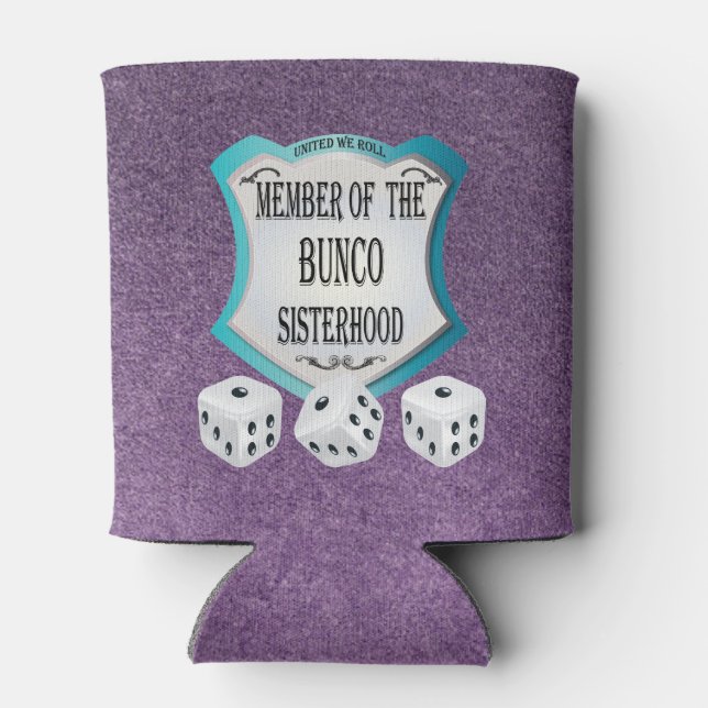 Enfriador De Latas Bunco Sisterhood Purple Purpurina Funny (Reverso)