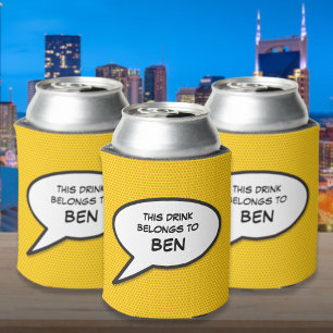 Enfriador De Latas Burbuja de diálogo personalizada cómic divertido