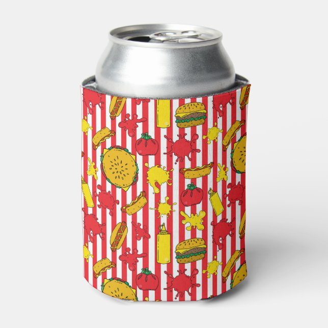 Enfriador De Latas Burger Hot Dog BBQ Grill Fiesta (Lata Anverso)
