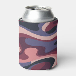 Enfriador De Latas Burgundy Purple Pink Camo Swirls Can Cooler