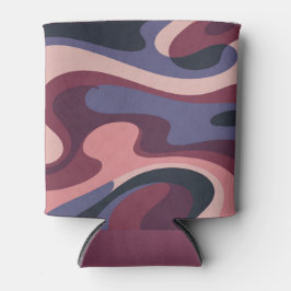 Enfriador De Latas Burgundy Purple Pink Camo Swirls Can Cooler