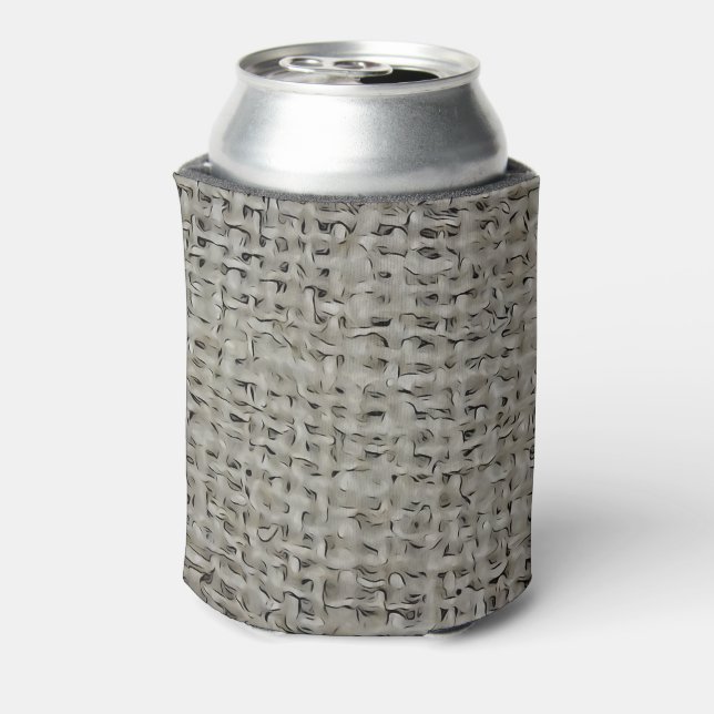 Enfriador De Latas Burlap Weave (Reverso de la lata)