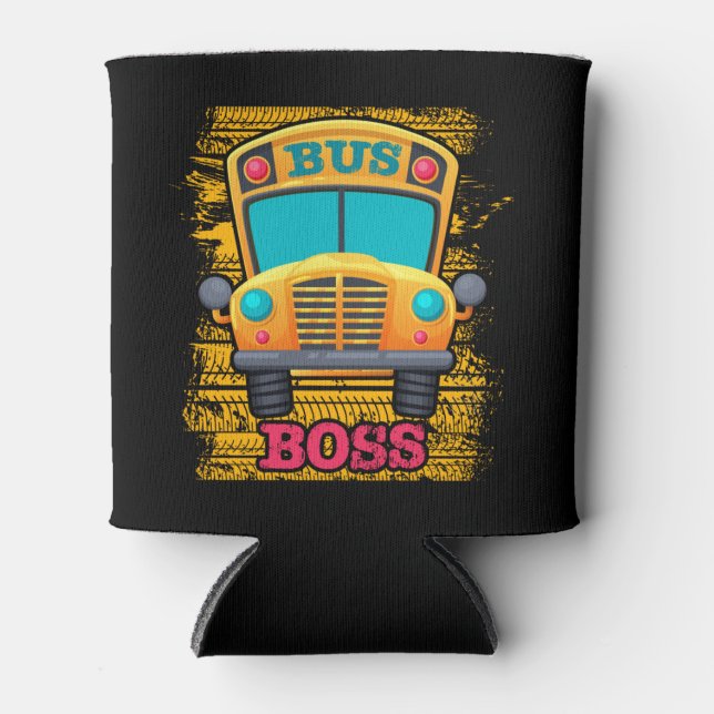 Enfriador De Latas Bus Boss - School Bus Driver Appreciation (Anverso)