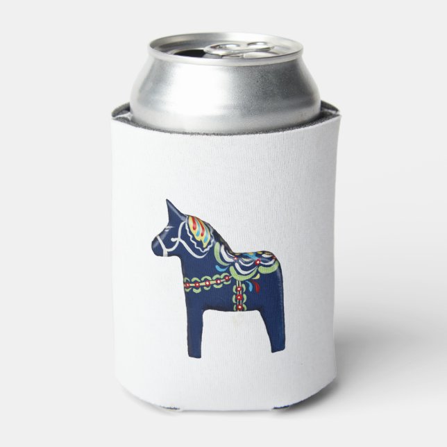 Enfriador De Latas Caballo de Dala Azul (Lata Anverso)