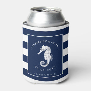 Enfriador De Latas Caballo de mar   Boda temático náutico