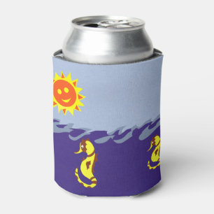 Enfriador De Latas Caballos de mar, Sol y Océano