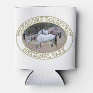 Enfriador De Latas Caballos salvajes en el Parque Nacional Theodore R