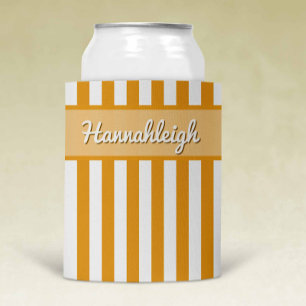 Enfriador De Latas Cabana al atardecer rayas de sombra de 12 oz.