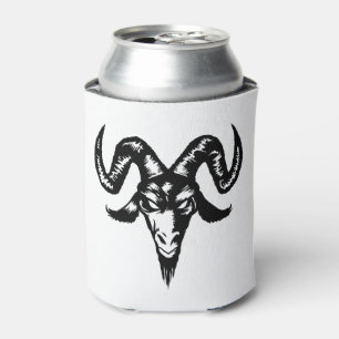Enfriador De Latas Cabeza malvada de la cabra (negro)