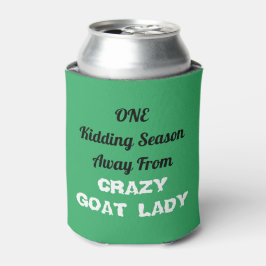 Enfriador De Latas Cabra lechera alpina - Crazy Goat Lady Verde azula