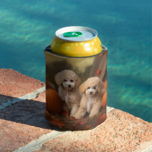 Enfriador De Latas Cachorro de Caniche Delicia de Otoño Calabaza