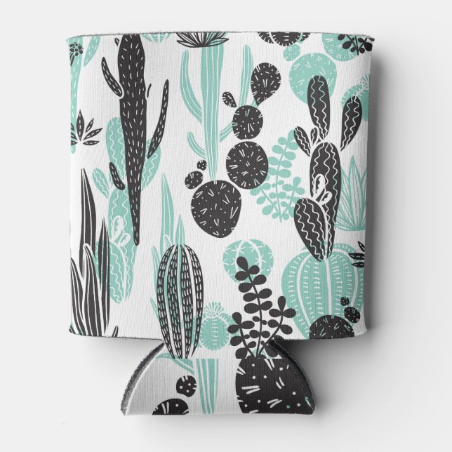 Enfriador De Latas Cacti de mano dibujada: Doodle Seamless (Anverso)