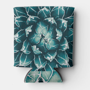 Enfriador De Latas Cactus agave, naturaleza azul abstracta