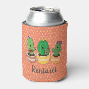 Enfriador De Latas Cactus canto lindo personalizado ilustracion
