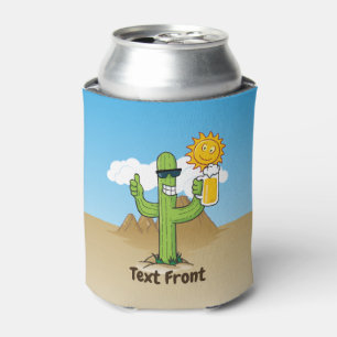 Enfriador De Latas Cactus con cerveza