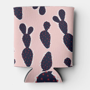 Enfriador De Latas Cactus Cuteness: Patrones Pastel Dulce