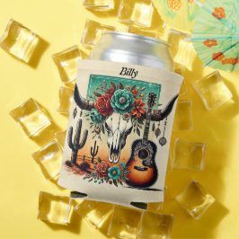 Enfriador De Latas Cactus del desierto de la vaca de la guitarra de l