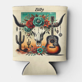 Enfriador De Latas Cactus del desierto de la vaca de la guitarra de l