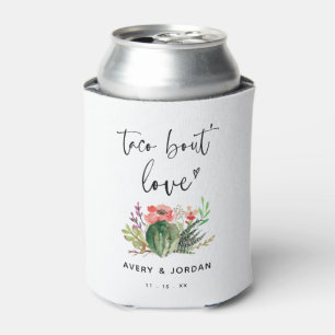 Enfriador De Latas Cactus Succulent Taco Bout Love Boda Engagement