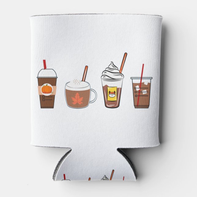 Enfriador De Latas café capullo de calabaza especias otoño (Anverso)