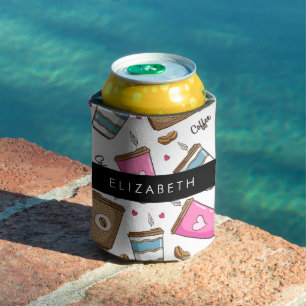 Enfriador De Latas Café, Frijoles para café, corazón, tu nombre