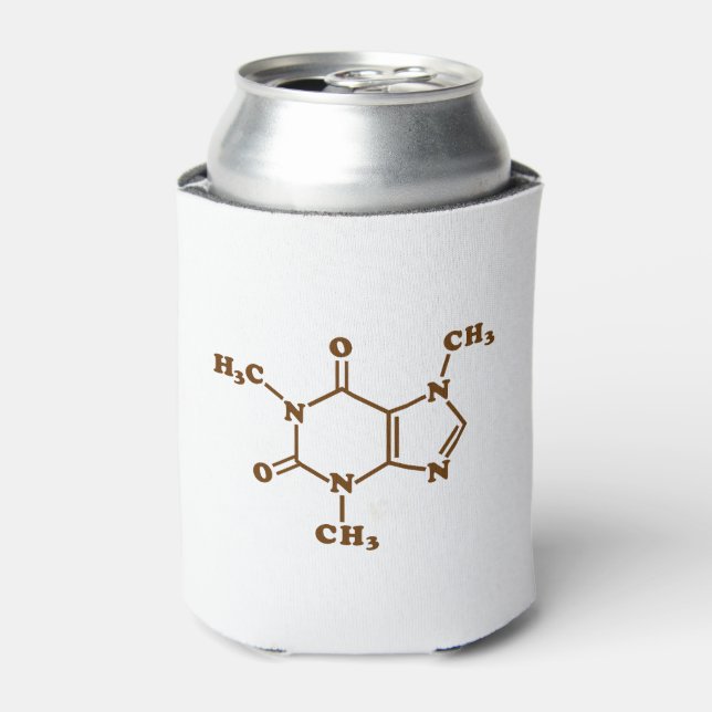 Enfriador De Latas Cafeína Café Fórmula Química Molecular (Lata Anverso)