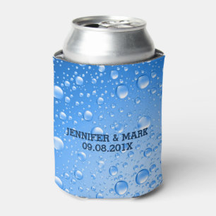 Enfriador De Latas Caídas de lluvia de cielo azul metálico