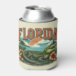 Enfriador De Latas caimán retro Florida