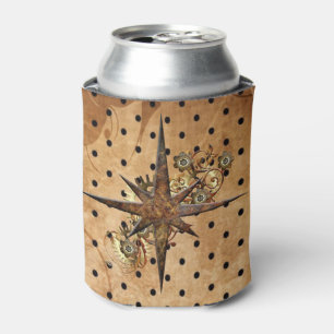 Enfriador De Latas Caja enfriadora de latas con brújula steampunk
