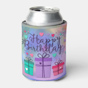 Enfriador De Latas Cajas de regalo del feliz cumpleaños
