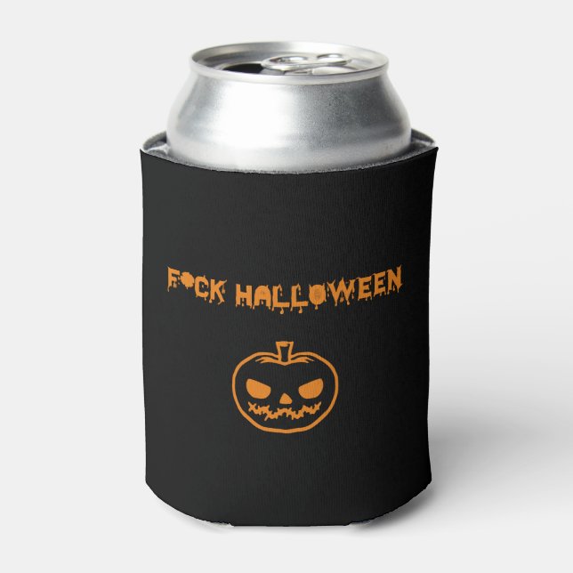 Enfriador De Latas Calabaza anti-Halloween jack-o' lantern (Lata Anverso)