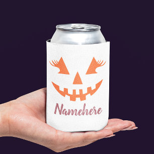 Enfriador De Latas Calabaza de Halloween personalizada femenina Jack 