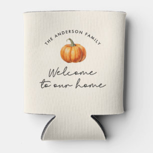 Enfriador De Latas Calabaza otoño bienvenida a nuestra decoración de 